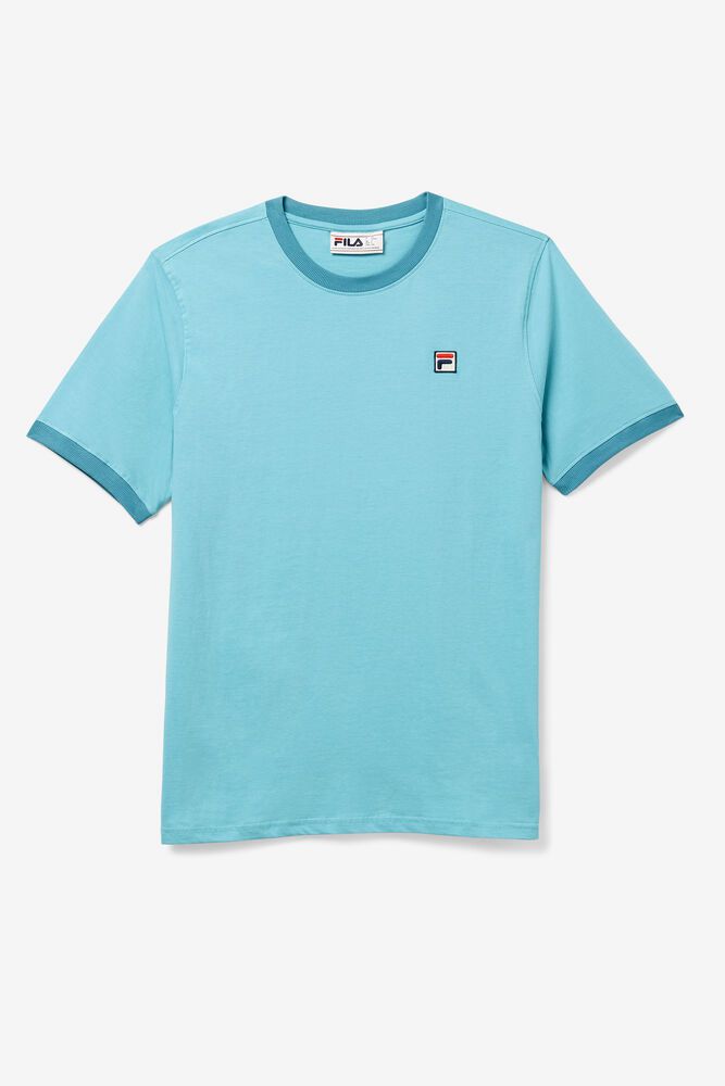 Fila T-Shirt Mens Blue Marconi Ringer - Ireland 83492-HVQE